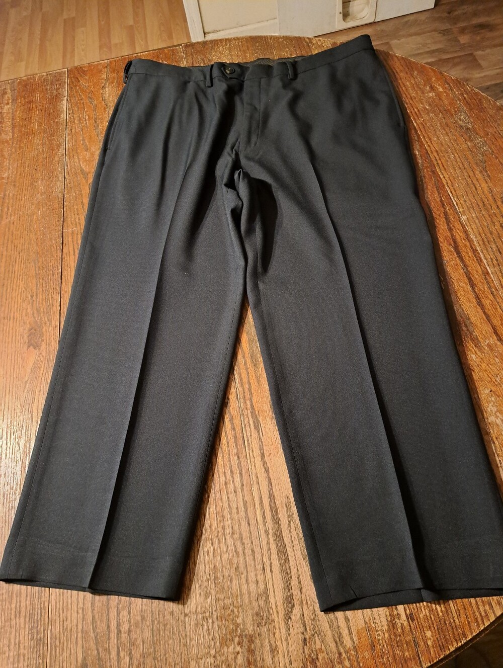 40x29 Haggar Black Classic Fit Flat Front Pants Trousers Slacks Pockets